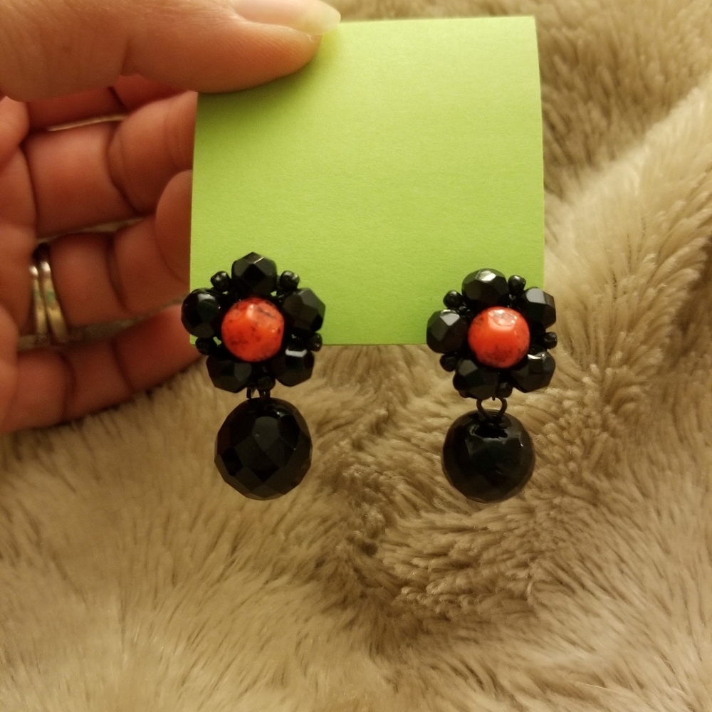 Vintage Miriam Haskell Clip On Earrings